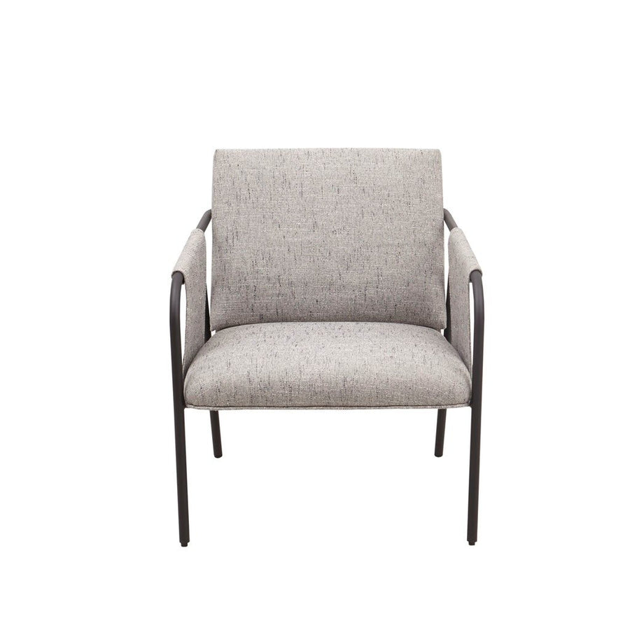 Gracie Mills Scotty Modern Grey Fabric Metal Frame Accent Chair - GRACE-14603 Image 1