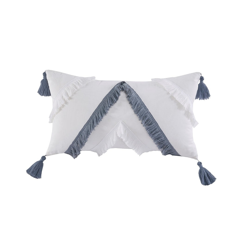 Gracie Mills Filiberto Boho-Inspired Cotton Tasseled Oblong Pillow - GRACE-14962 Image 1