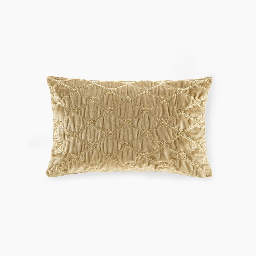Gracie Mills Brad Foxtail Stitched Velvet Oblong Decor Pillow - GRACE-15152 Image 1