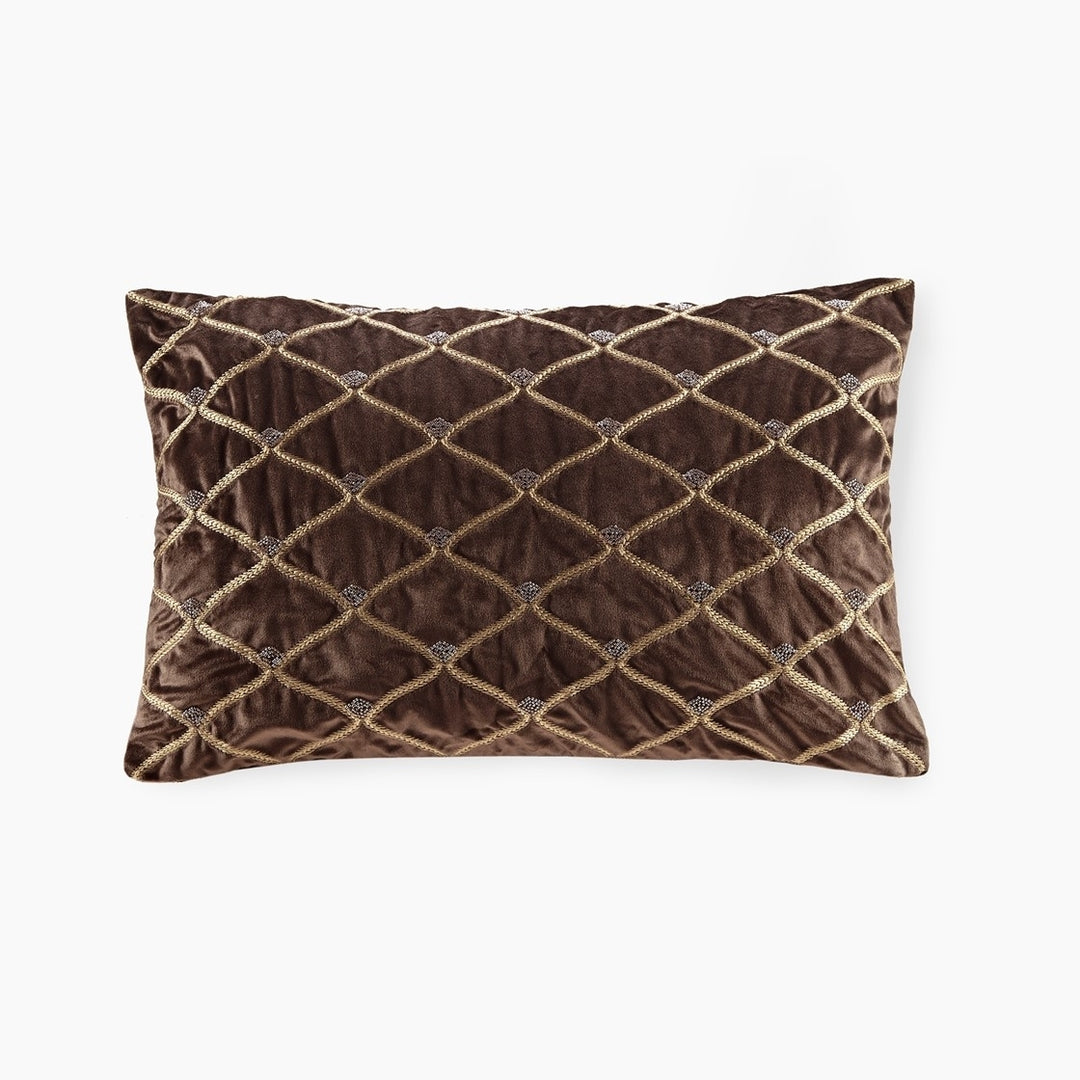 Gracie Mills Brad Foxtail Stitched Velvet Oblong Decor Pillow - GRACE-15152 Image 5