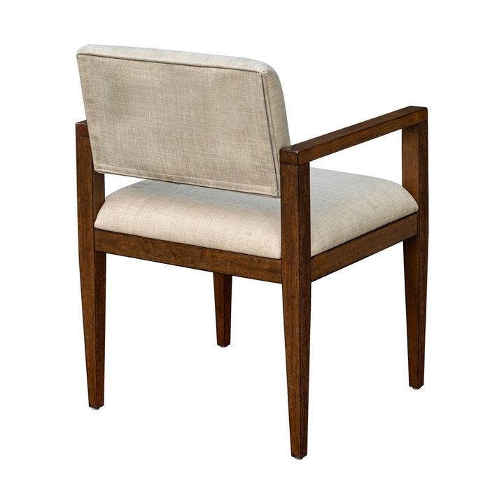 Gracie Mills Ossie Mid-Century Modern Upholstered Dining Chairs with Arms (Set of 2) - GRACE-15415 Image 3