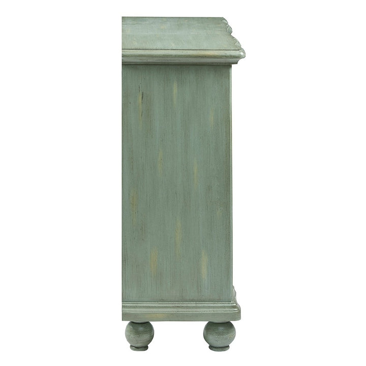 Gracie Mills Viera Hand-Painted Blue-Green Accent Chest with Scrolling Detail - GRACE-8124 Image 5