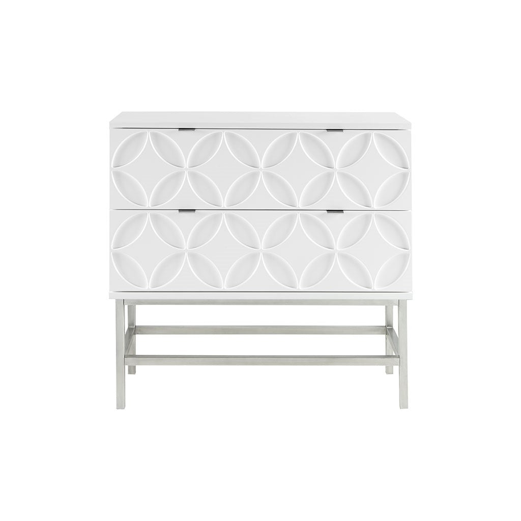 Gracie Mills Gable 2-Drawer Modern Accent Chest Storage with Metal Legs - GRACE-9700 Image 1