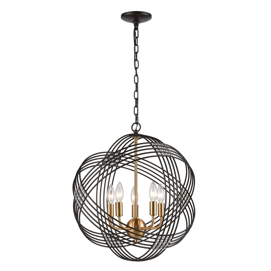 Concentric 19 Wide 5-Light Chandelier - Oil Rubbed Bronze Image 1