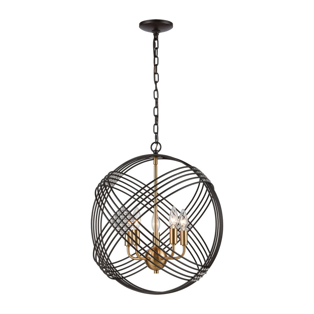 Concentric 19 Wide 5-Light Chandelier - Oil Rubbed Bronze Image 2