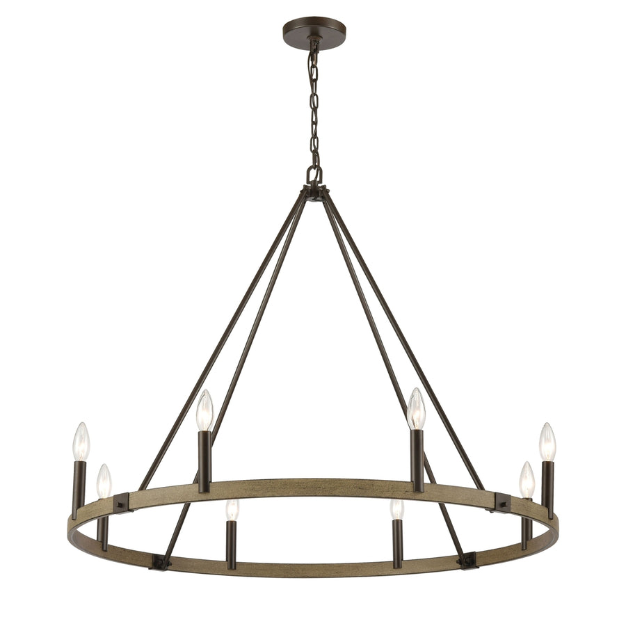 Transitions 36 Wide 8-Light Chandelier - Oil Rubbed Bronze Image 1