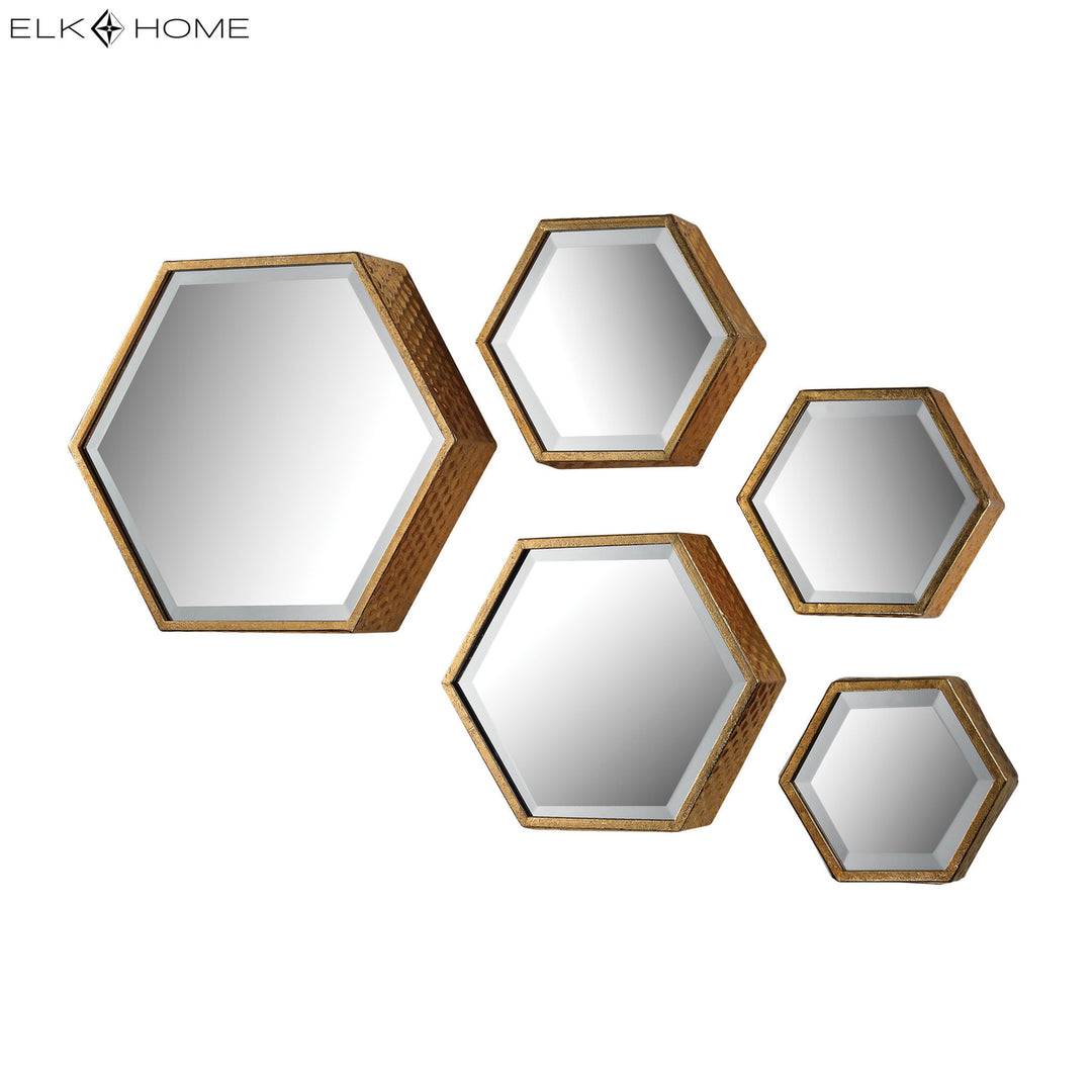Hexagonal Wall Mirror - Set of 5 Image 4