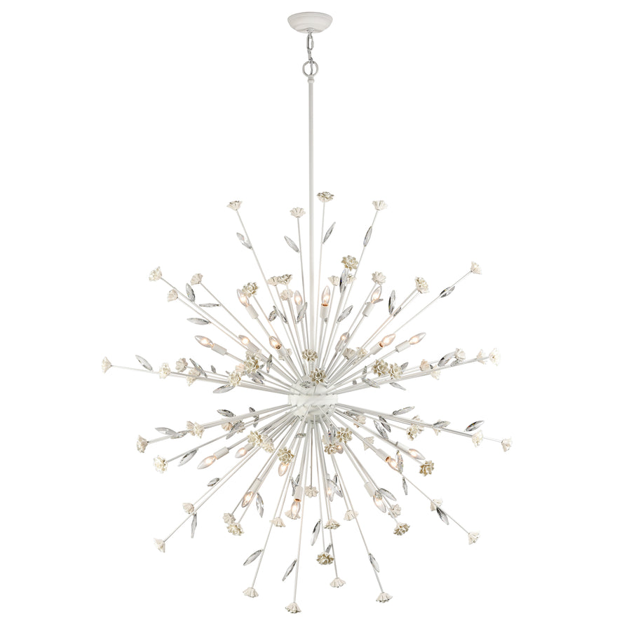 Adelaide 59.5 Wide 20-Light Chandelier - Textured White Image 1