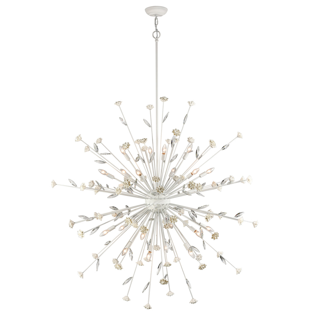 Adelaide 59.5 Wide 20-Light Chandelier - Textured White Image 1