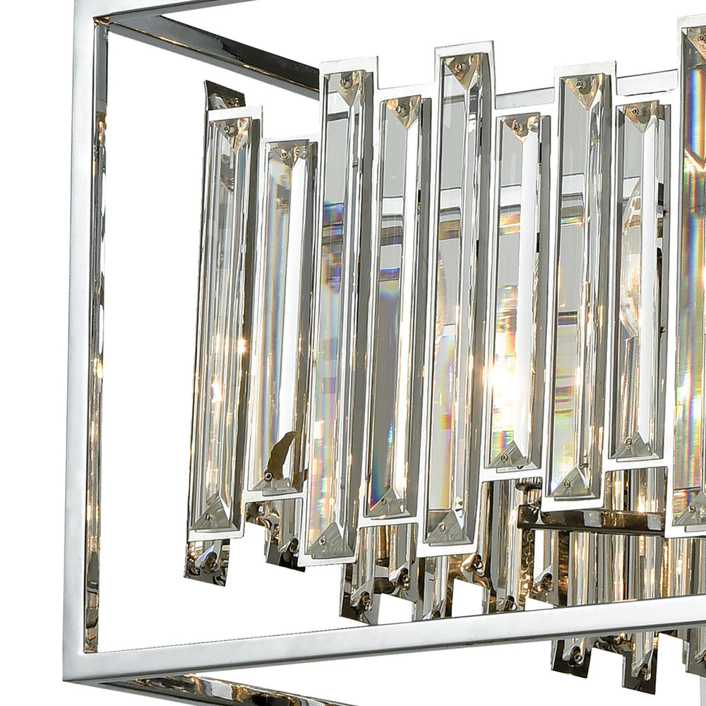Rivona 6-Light Chandelier in Polished Chrome with Clear Crystal Image 2