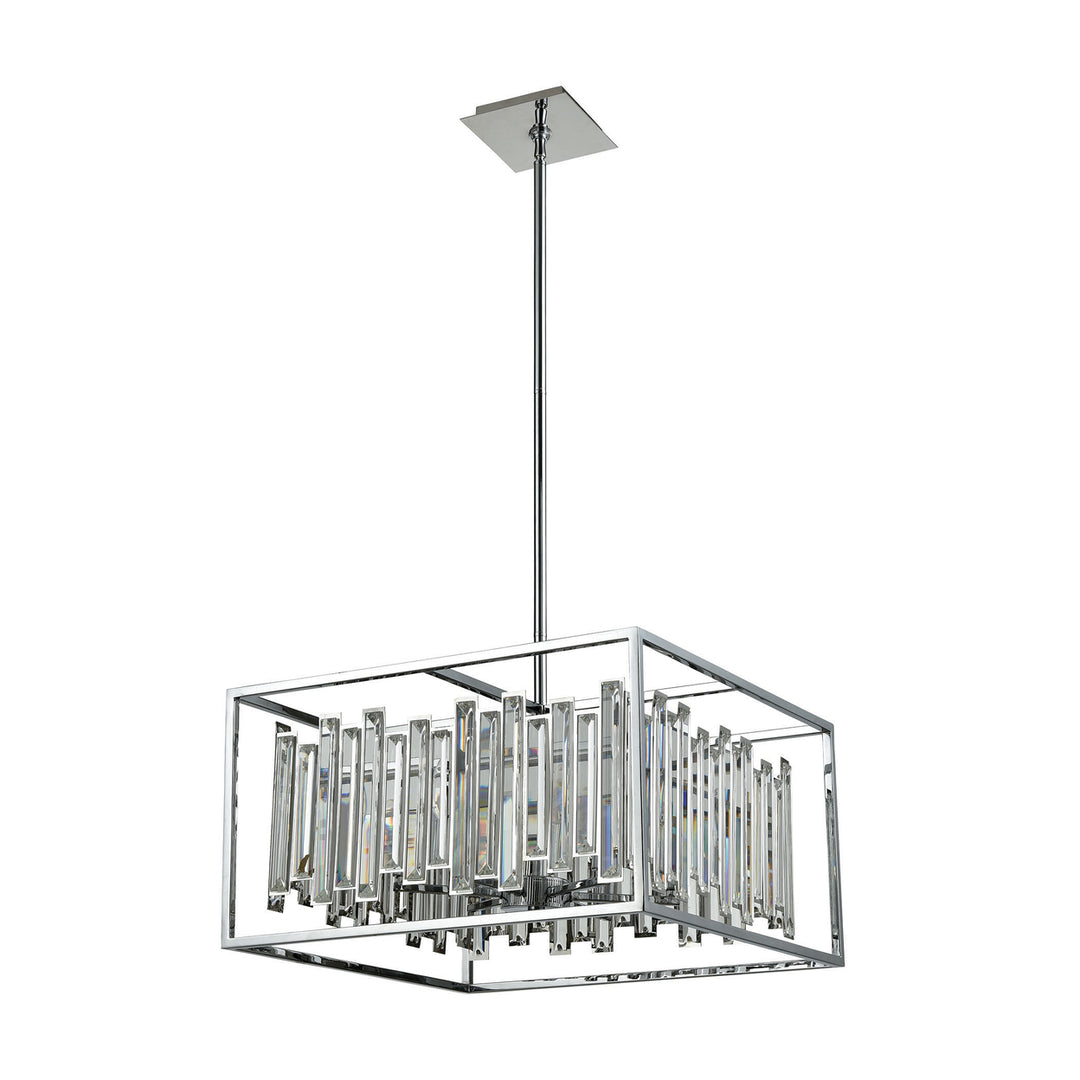Rivona 6-Light Chandelier in Polished Chrome with Clear Crystal Image 5