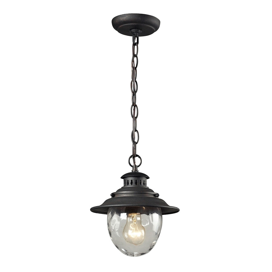 Searsport 8 Wide 1-Light Outdoor Pendant - Weathered Charcoal Image 1