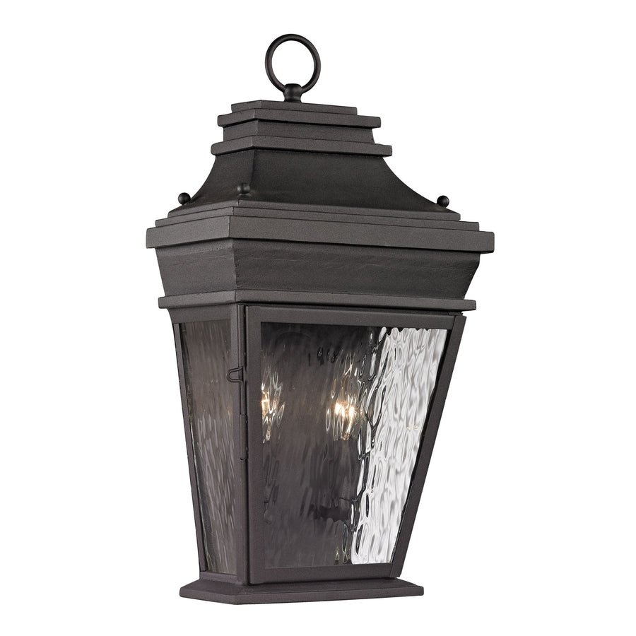 Forged Provincial 18 High 2-Light Outdoor Sconce - Charcoal Image 1