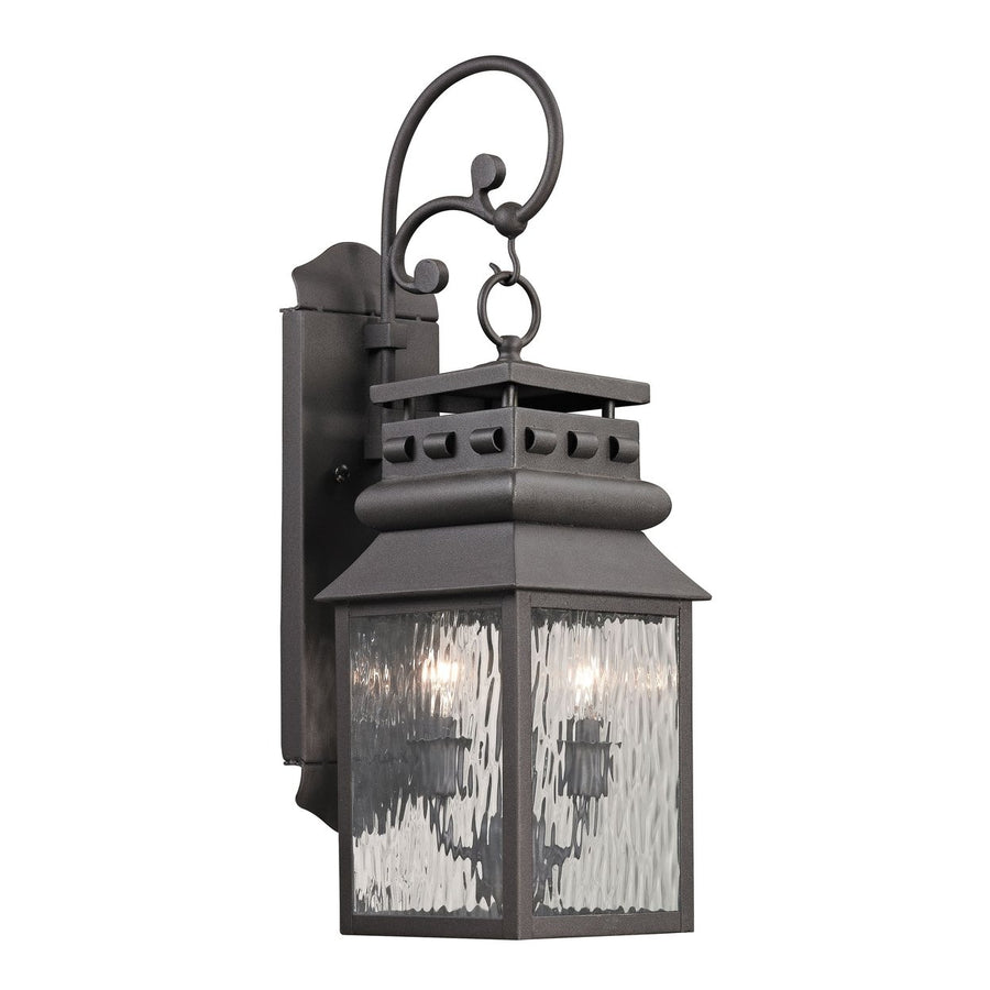 Forged Lancaster 22 High 2-Light Outdoor Sconce - Charcoal Image 1