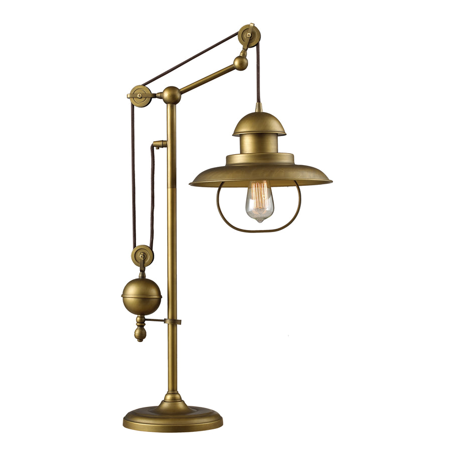 Farmhouse Adjustable Table Lamp in Antique Brass (D2252) Image 1