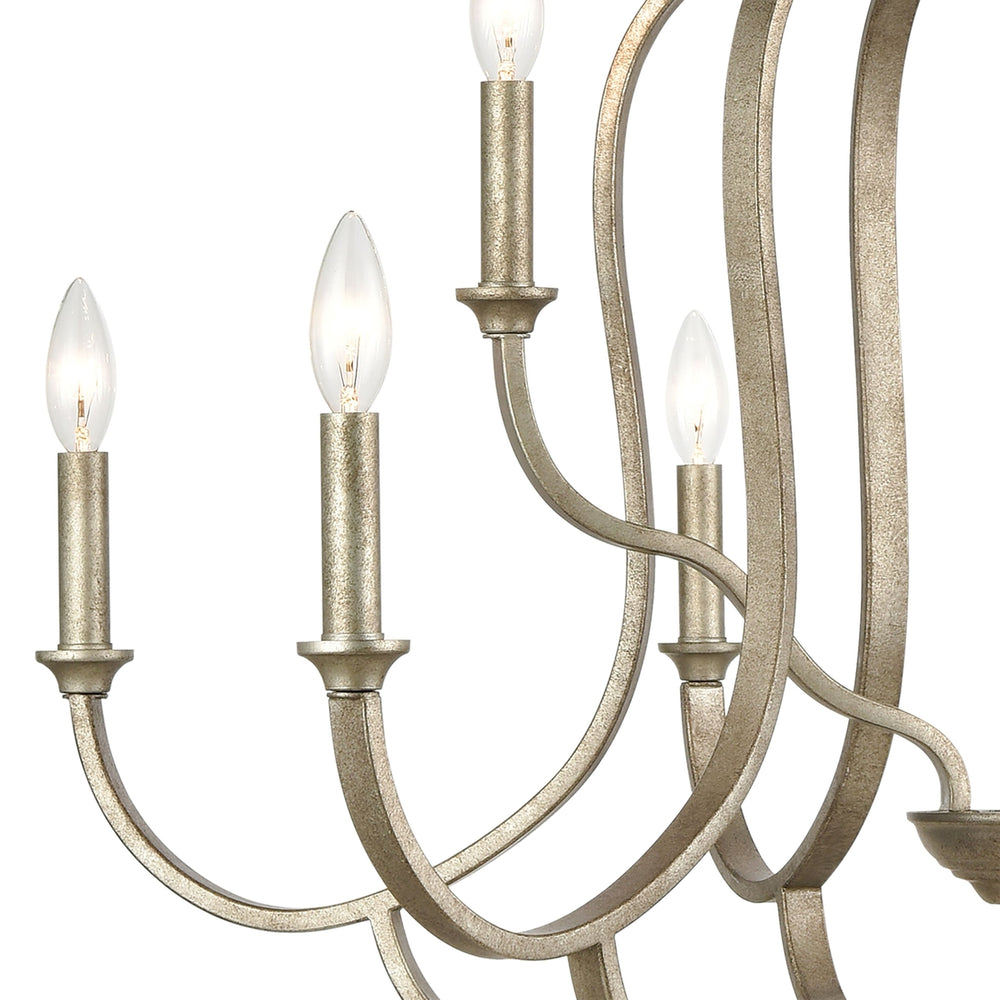 Lanesboro 34 Wide 9-Light Chandelier - Dusted Silver Image 2