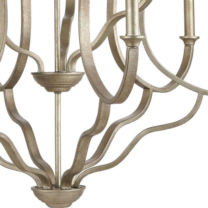 Lanesboro 34 Wide 9-Light Chandelier - Dusted Silver Image 3