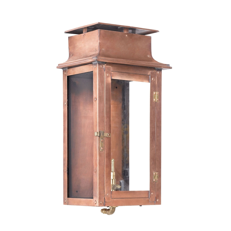 Maryville Gas Outdoor Wall Lantern in Aged Copper Image 1