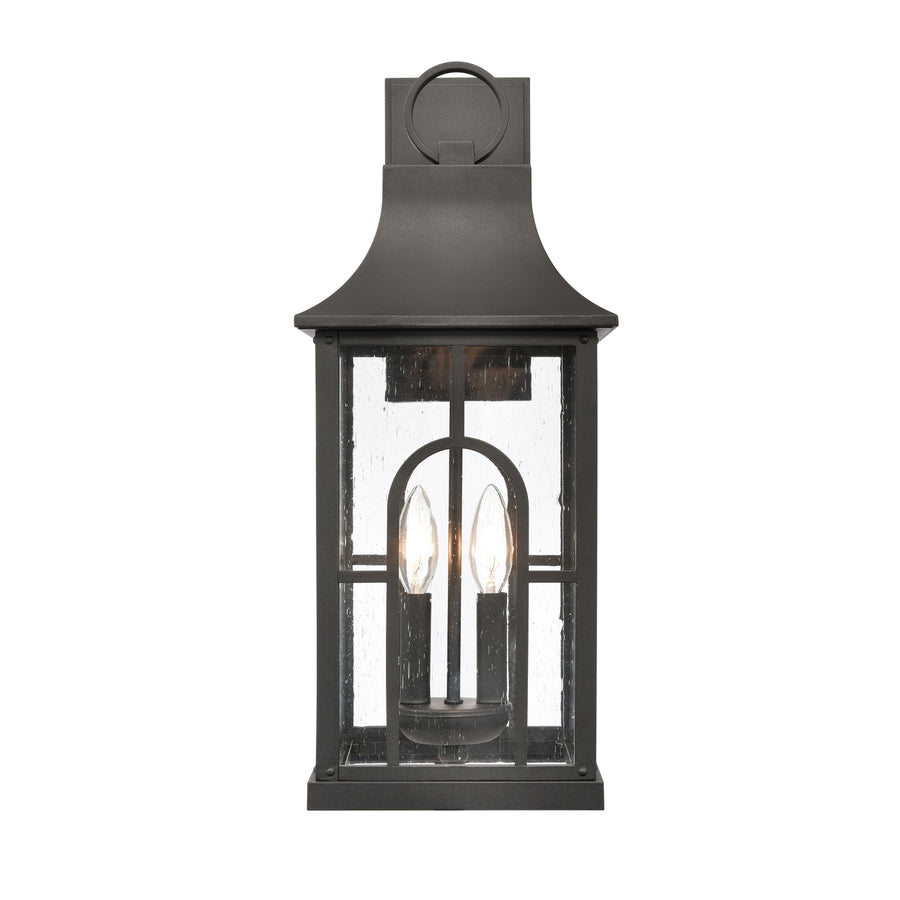 Triumph 21 High 2-Light Outdoor Sconce - Textured Black Image 1