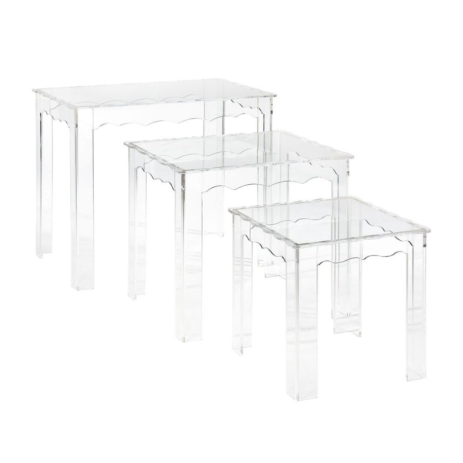 Jacobs Nesting Table - Set of 3 Square Clear Image 1