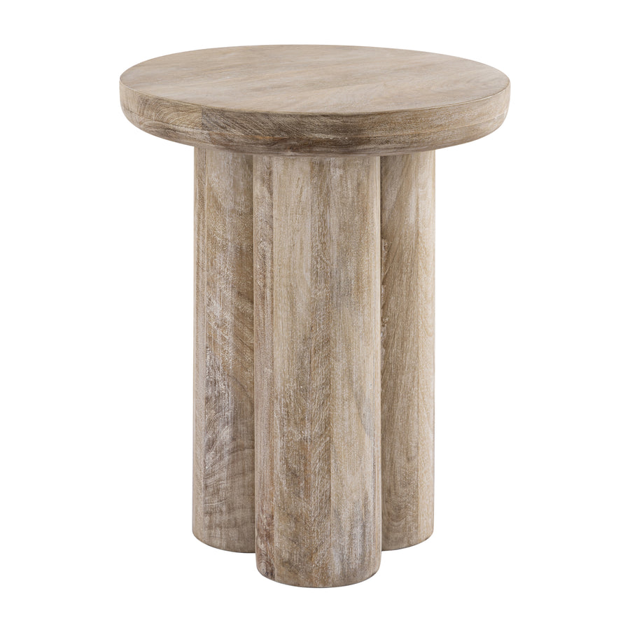 Morris Cerused Accent Table - Natural Image 1