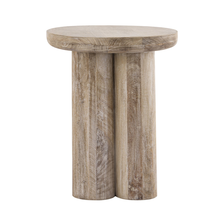 Morris Cerused Accent Table - Natural Image 6