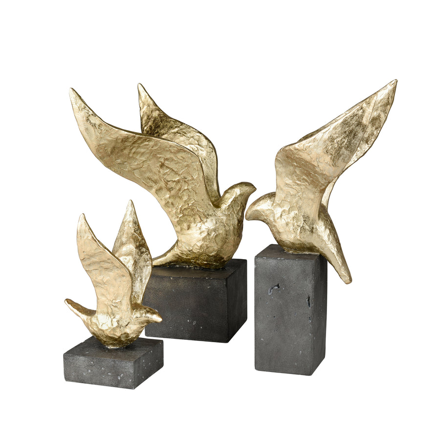 Winged Bird Sculpture - Set of 3 Image 1