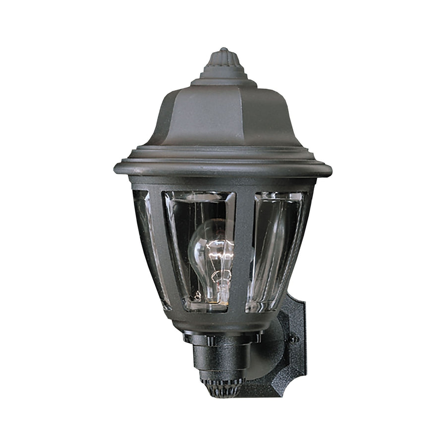 Essentials 1-Light Outdoor Wall Lantern in Black Image 1