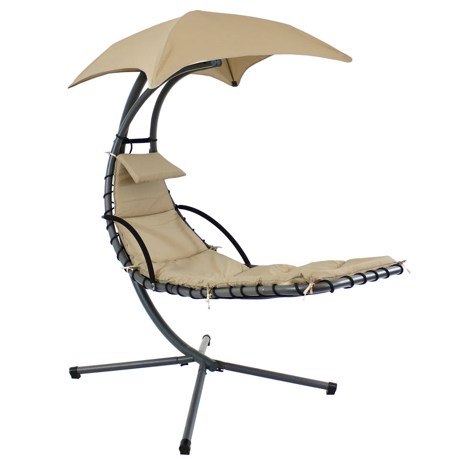 Sunnydaze Floating Lounge with Umbrella/Cushion and Stand Image 1