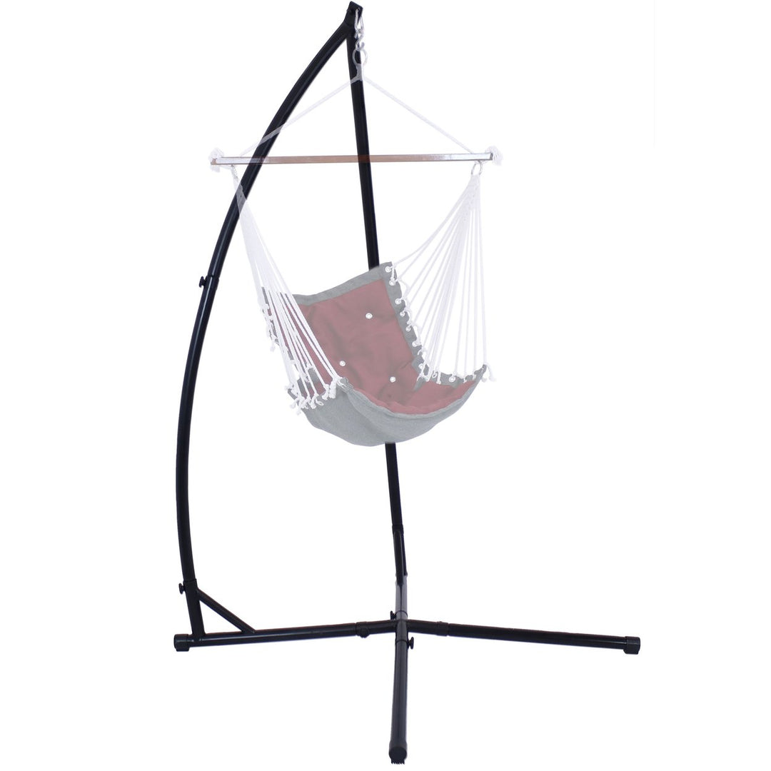 Sunnydaze X-Base Powder-Coated Steel Hammock Chair Stand - 82 in Image 9