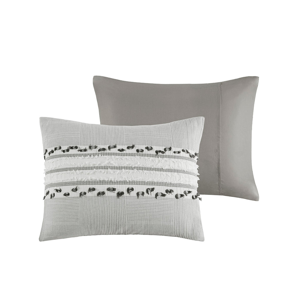 Gracie Mills Katy Globally-Inspired Striped Organic Cotton Jacquard Comforter Set - GRACE-13338 Image 2