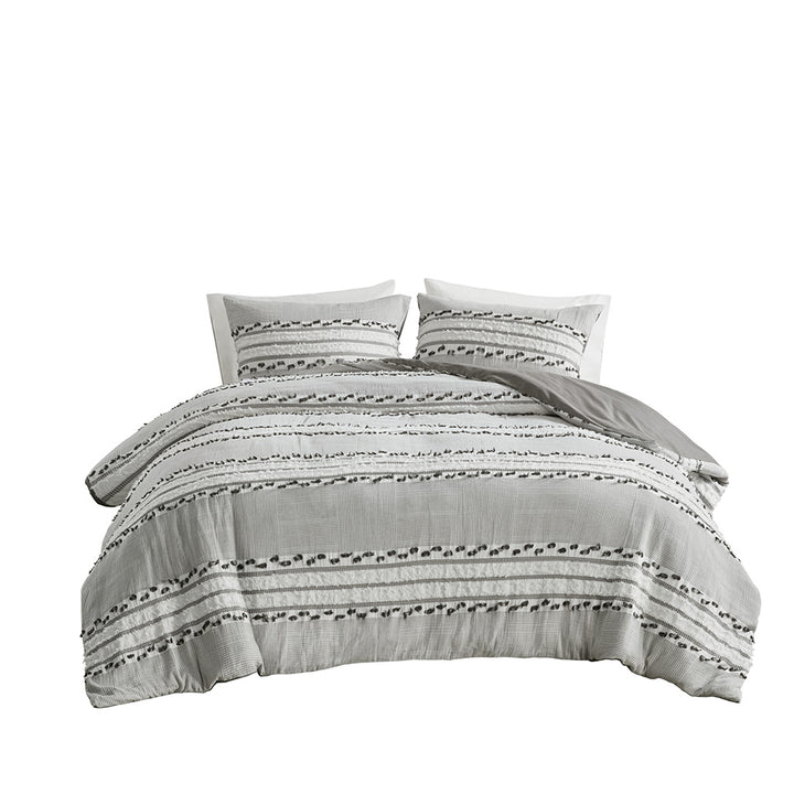Gracie Mills Katy Globally-Inspired Striped Organic Cotton Jacquard Comforter Set - GRACE-13338 Image 4