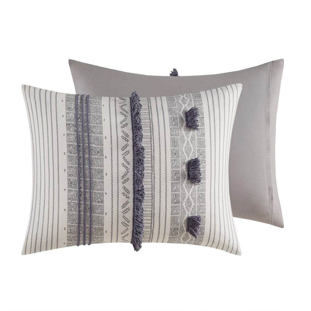 Gracie Mills Belinda Serene Stripe 3-Piece Cotton Duvet Cover Set - GRACE-13750 Image 2