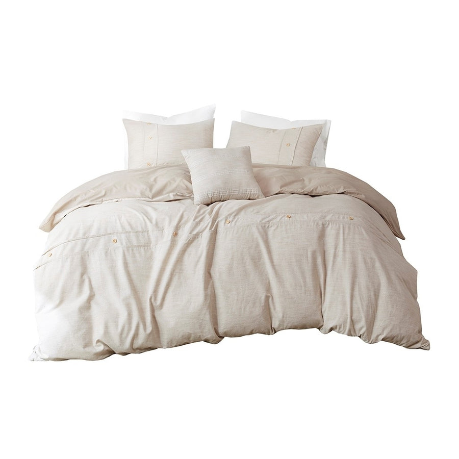 Gracie Mills Jennings Modern Farmhouse Organic Cotton Comforter Cover Set with Removable Insert - GRACE-14105 Image 1