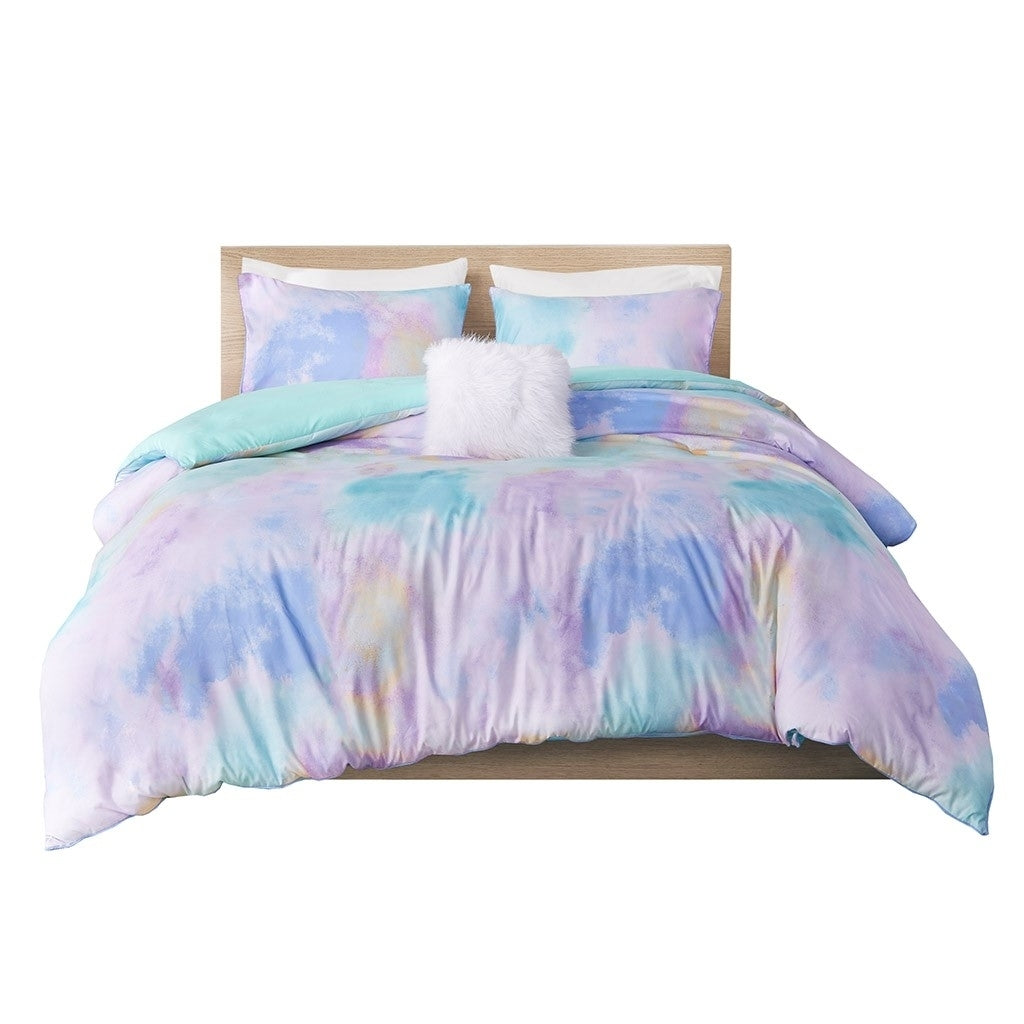 Gracie Mills Orion Dreamscape Watercolor Tie Dye Comforter Set with Cozy Throw Pillow - GRACE-14069 Image 4