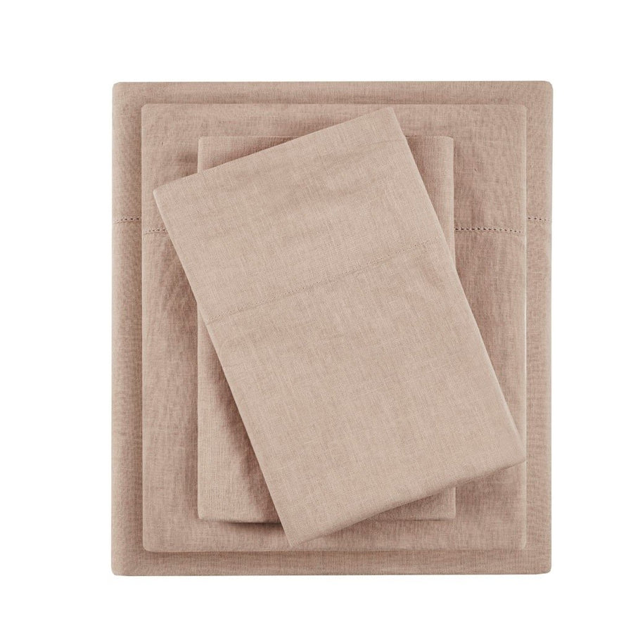 Gracie Mills Arden 4-Piece Breathable Linen Blend Sheet Set - GRACE-14766 Image 1