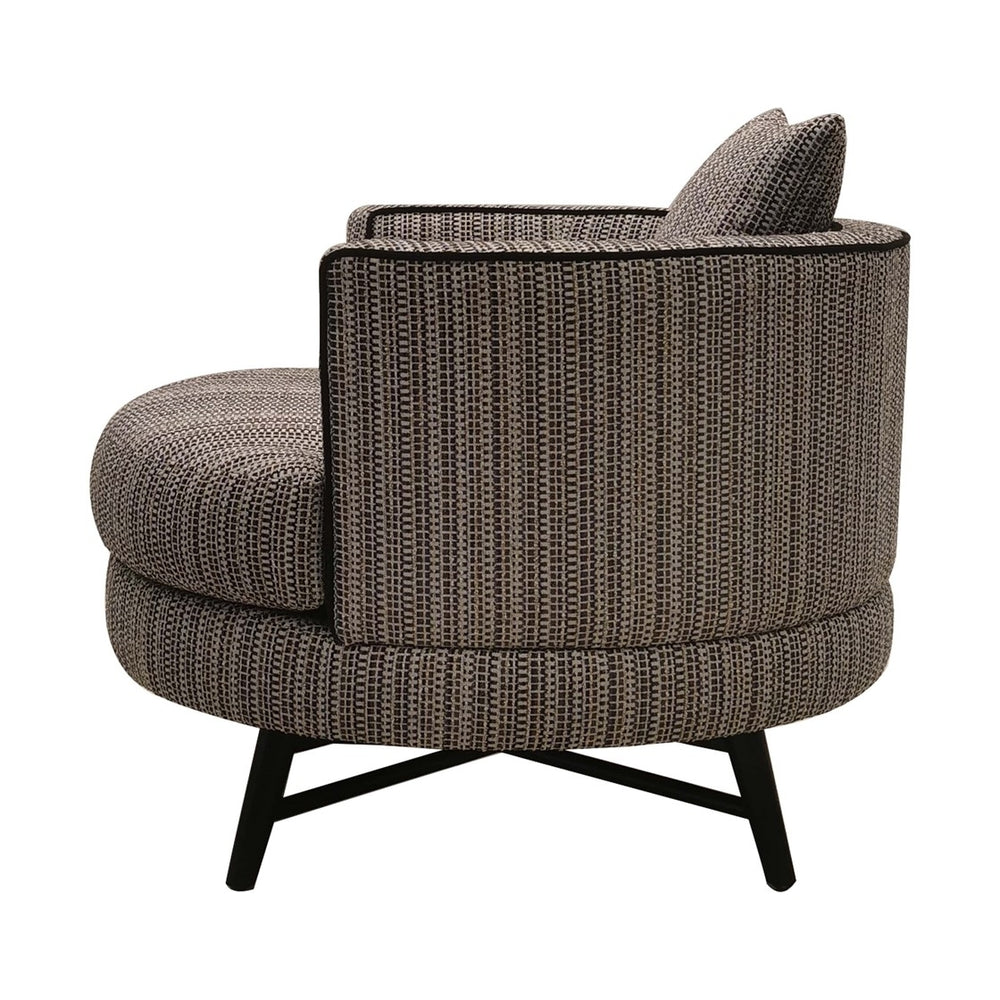 Gracie Mills Gayle Modern Multi-Stripe Swivel Chair with Metal Base - GRACE-15693 Image 2