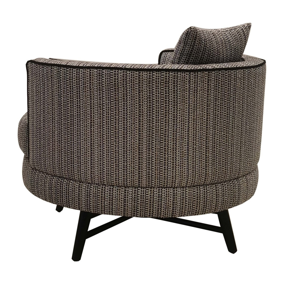 Gracie Mills Gayle Modern Multi-Stripe Swivel Chair with Metal Base - GRACE-15693 Image 3
