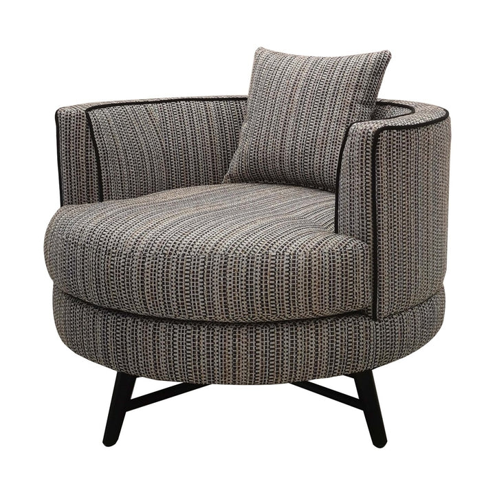 Gracie Mills Gayle Modern Multi-Stripe Swivel Chair with Metal Base - GRACE-15693 Image 4