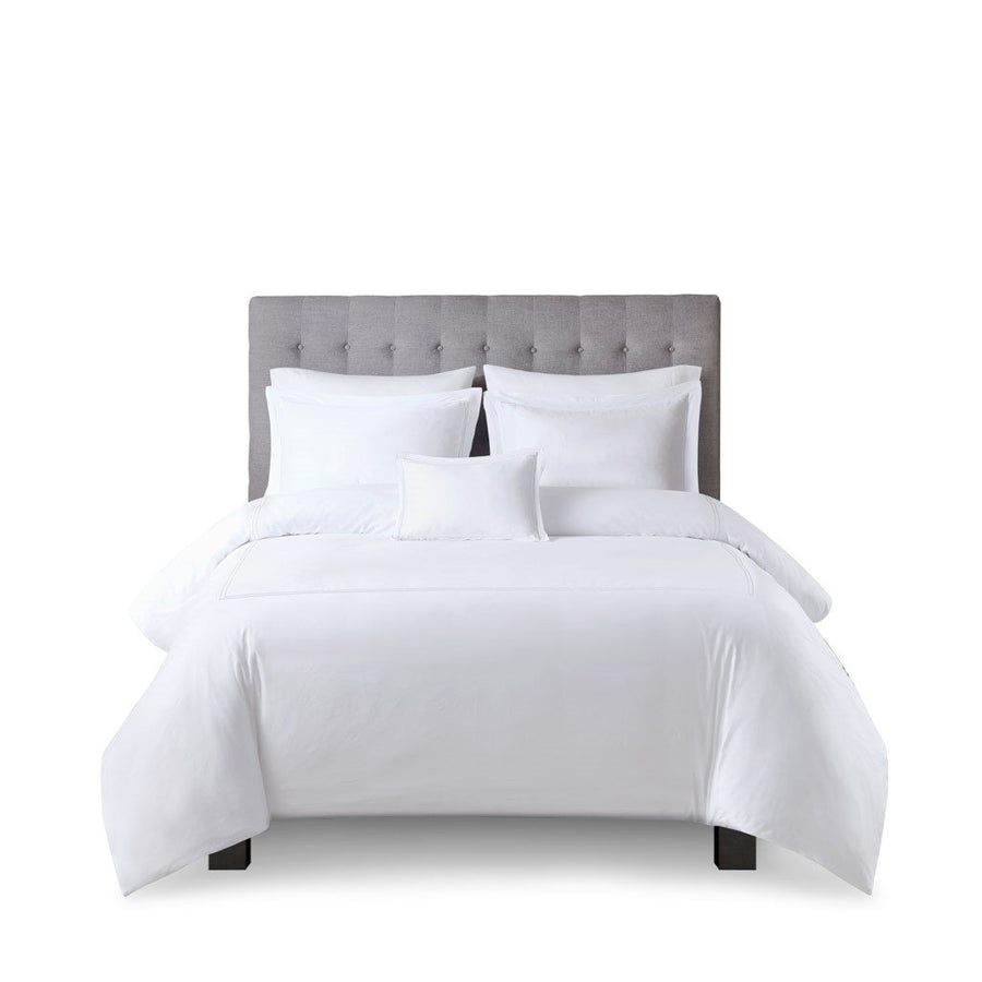 Gracie Mills Mooney 500 Thread Count Embroidered Cotton Sateen Duvet Cover Set - GRACE-15349 Image 1