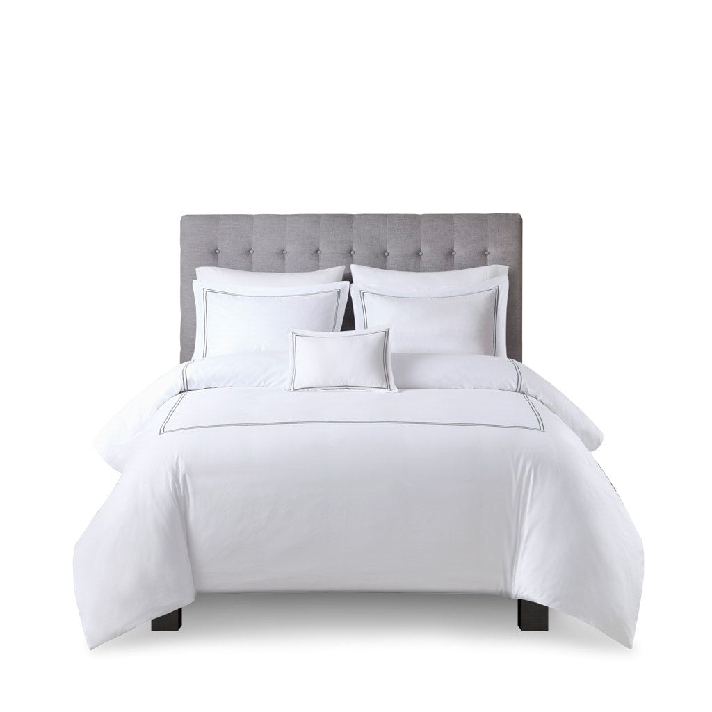 Gracie Mills Mooney 500 Thread Count Embroidered Cotton Sateen Duvet Cover Set - GRACE-15349 Image 5