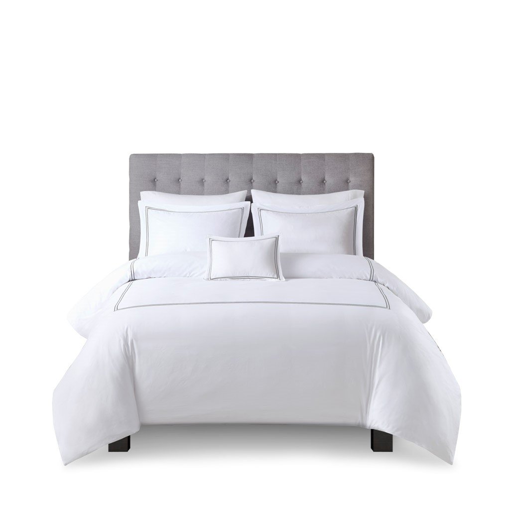 Gracie Mills Mooney 500 Thread Count Embroidered Cotton Sateen Duvet Cover Set - GRACE-15349 Image 1