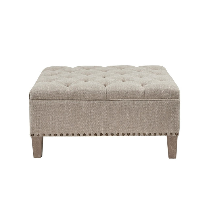 Gracie Mills Farley Button Tufted Square Cocktail Ottoman with Nailhead Accent - GRACE-179 Image 4
