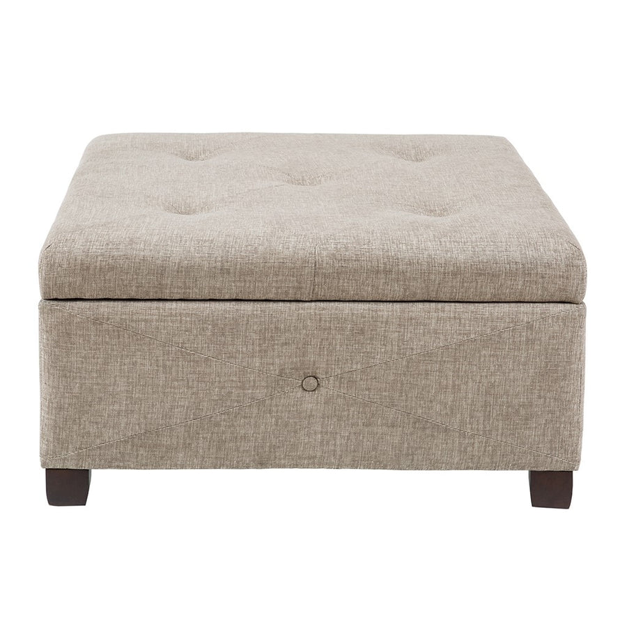 Gracie Mills Rylie Button-Tufted Square Storage Ottoman - GRACE-3638 Image 1