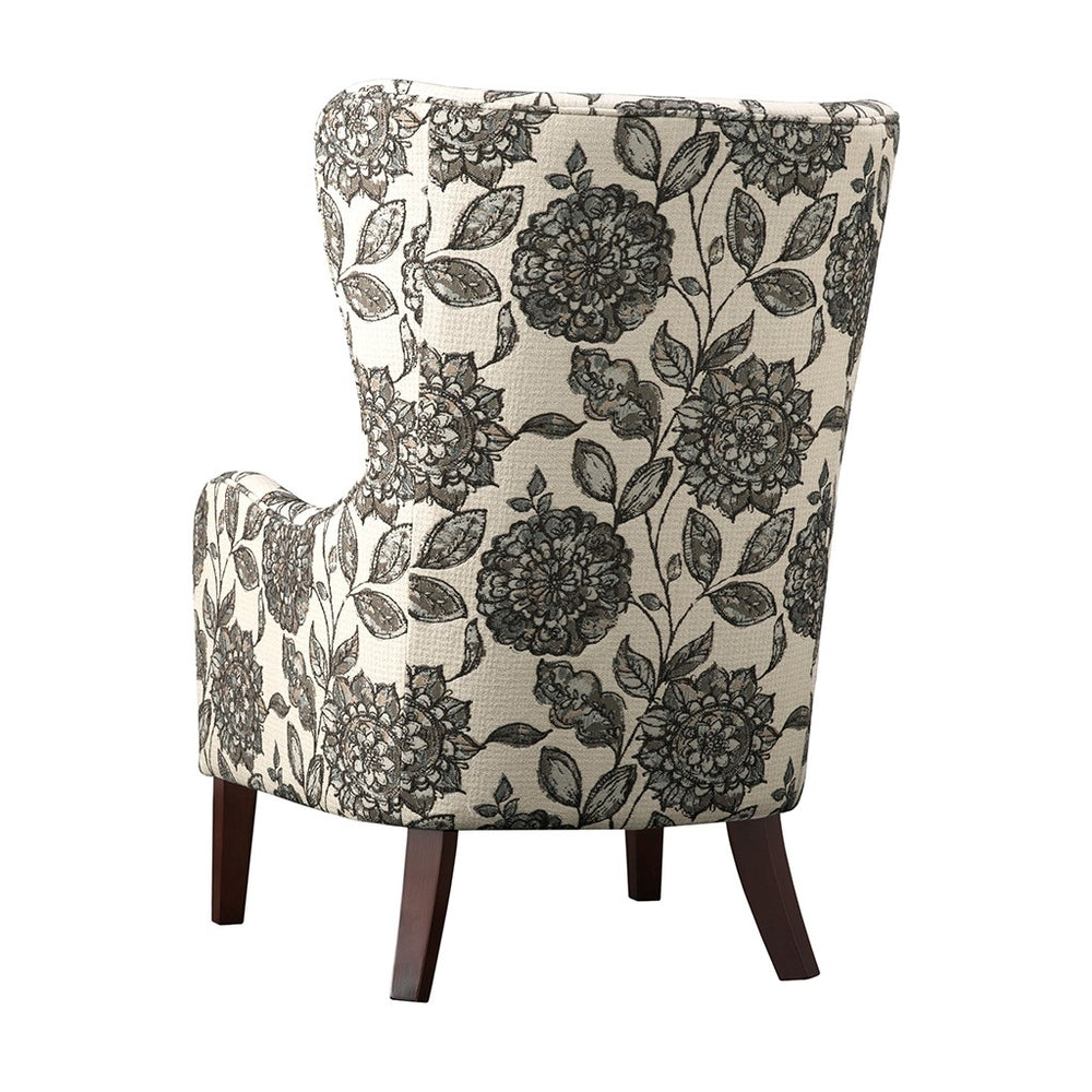 Gracie Mills Zachery Transitional Swoop Wing Chair with Round Arm and Piped Edges - GRACE-3914 Image 2