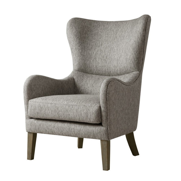 Gracie Mills Zachery Transitional Swoop Wing Chair with Round Arm and Piped Edges - GRACE-3914 Image 4