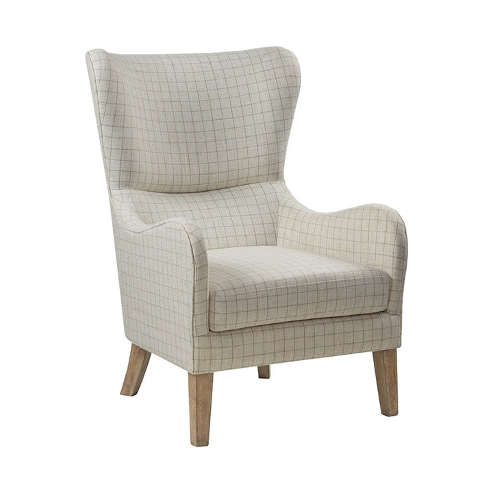 Gracie Mills Zachery Transitional Swoop Wing Chair with Round Arm and Piped Edges - GRACE-3914 Image 7