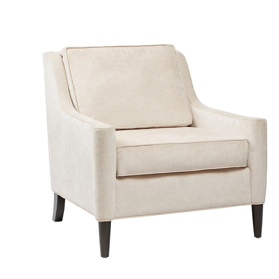 Gracie Mills Coleen Natural Hued Upholstery Comfort Lounge Chair with Wooden Legs - GRACE-9230 Image 1