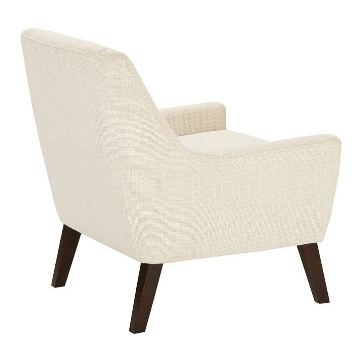 Gracie Mills Barker Morocco Wood Finish Accent Chair with Cream Fabric - GRACE-9680 Image 3