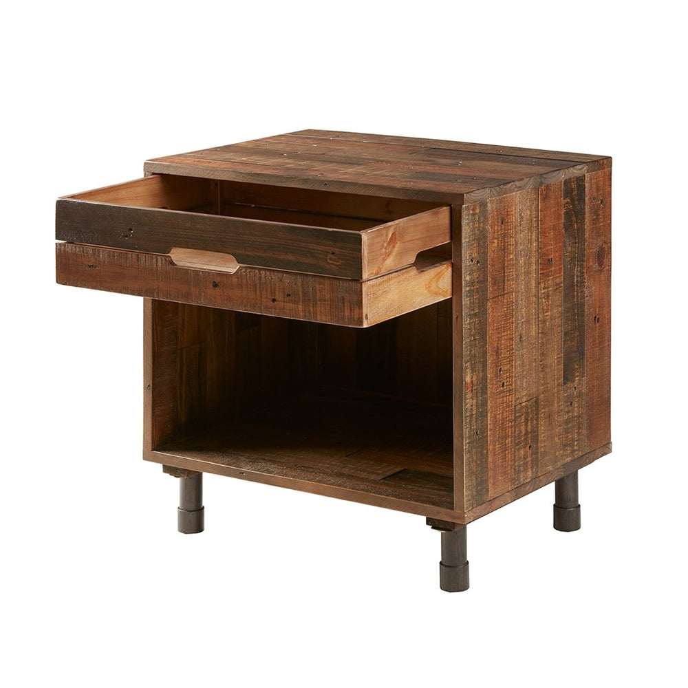 Gracie Mills Lowell Natural Harmony Solid Wood Nightstand for Timeless Bedroom Elegance - GRACE-7615 Image 2